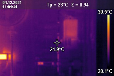 Thermographiebild der Verteilung Elektriker Flensburg